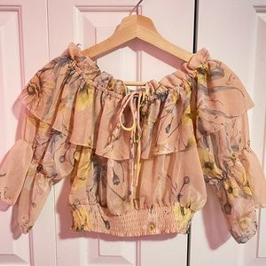 Floral off shoulder top
